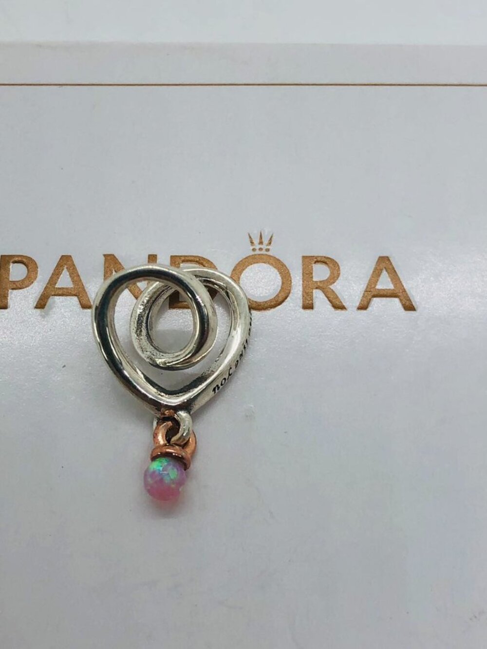 Pandora Two-tone Key to Happiness Double Dangle Charm